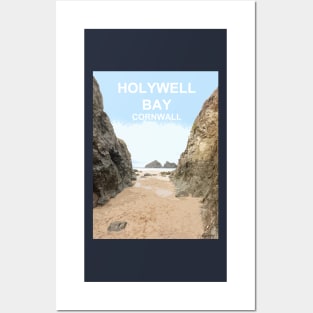 Holywell Bay Cornwall. Cornish gift. Travel poster Posters and Art